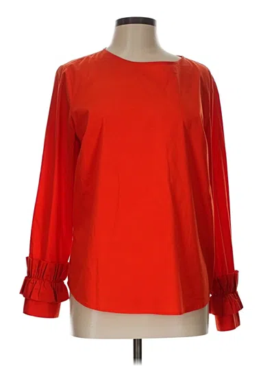 Pre-owned Michael Michael Kors Long Sleeve Blouse In Red