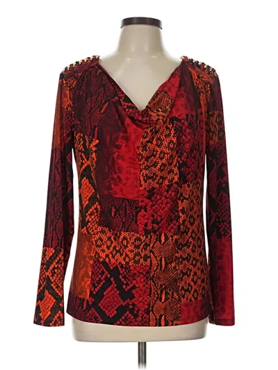 Pre-owned Michael Michael Kors Long Sleeve Blouse In Red