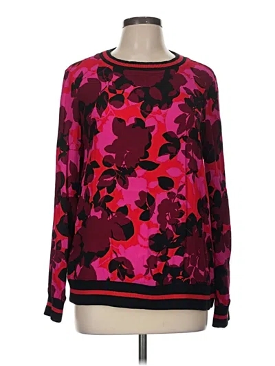 Pre-owned Michael Michael Kors Long Sleeve Blouse In Red