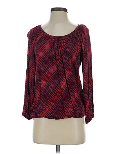 Pre-owned Michael Michael Kors Long Sleeve Blouse In Red