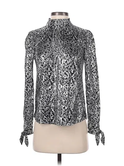 Pre-owned Michael Michael Kors Long Sleeve Blouse In Silver