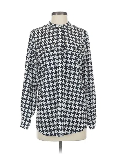 Pre-owned Michael Michael Kors Long Sleeve Blouse In Silver