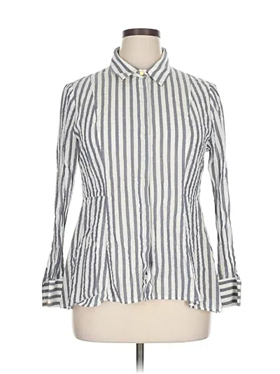 Pre-owned Michael Michael Kors Long Sleeve Blouse In Silver