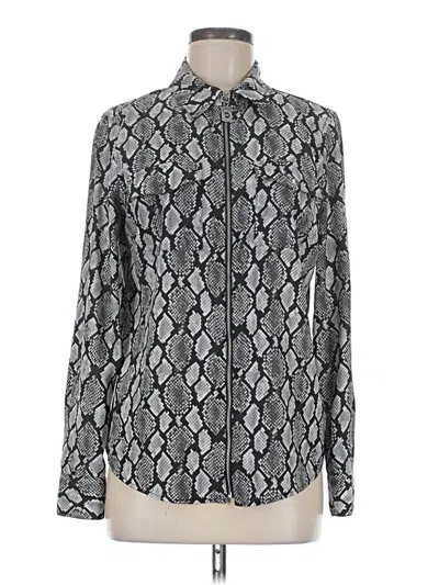 Pre-owned Michael Michael Kors Long Sleeve Blouse In Silver