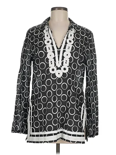 Pre-owned Michael Michael Kors Long Sleeve Blouse In Silver
