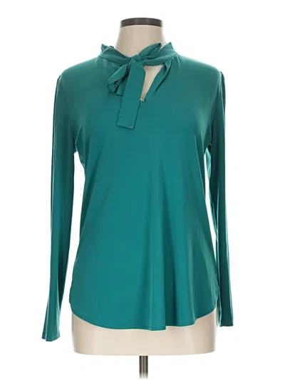 Pre-owned Michael Michael Kors Long Sleeve Blouse In Teal