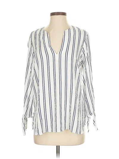 Pre-owned Michael Michael Kors Long Sleeve Blouse In White