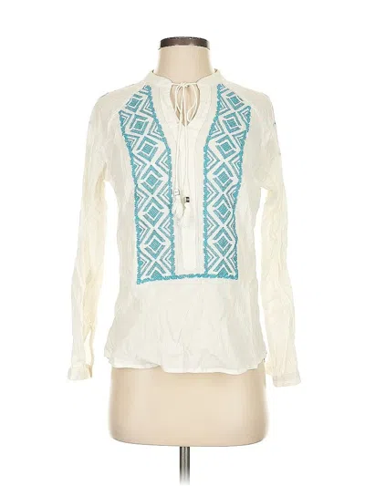 Pre-owned Michael Michael Kors Long Sleeve Blouse In White