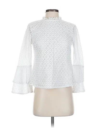 Pre-owned Michael Michael Kors Long Sleeve Blouse In White
