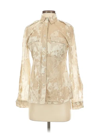 Pre-owned Michael Michael Kors Long Sleeve Blouse In White