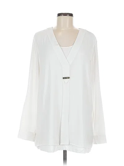 Pre-owned Michael Michael Kors Long Sleeve Blouse In White