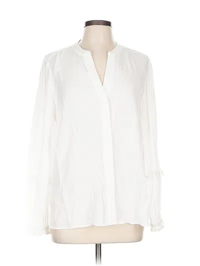 Pre-owned Michael Michael Kors Long Sleeve Blouse In White
