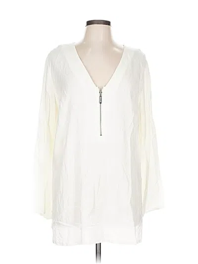 Pre-owned Michael Michael Kors Long Sleeve Blouse In White