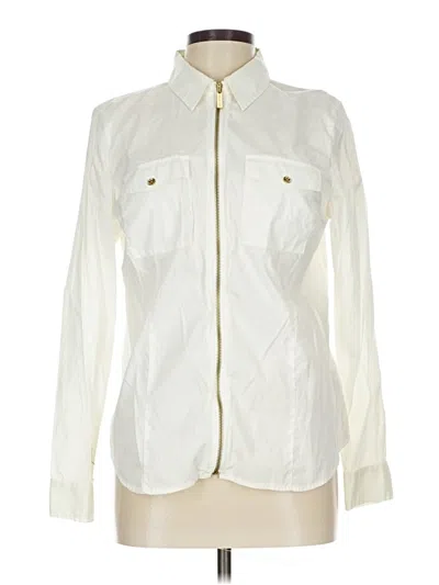 Pre-owned Michael Michael Kors Long Sleeve Blouse In White