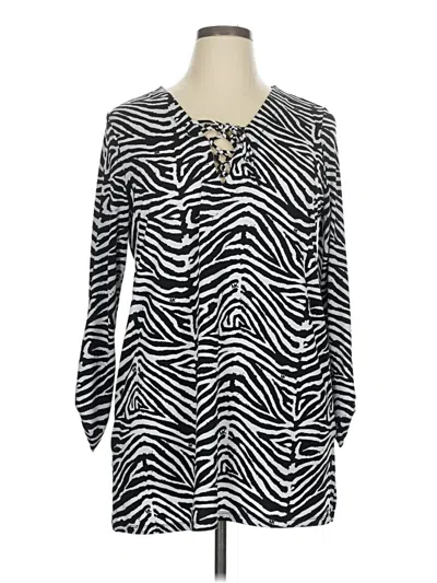 Pre-owned Michael Michael Kors Long Sleeve Blouse In White