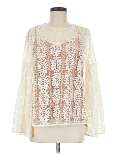 Pre-owned Michael Michael Kors Long Sleeve Blouse In White