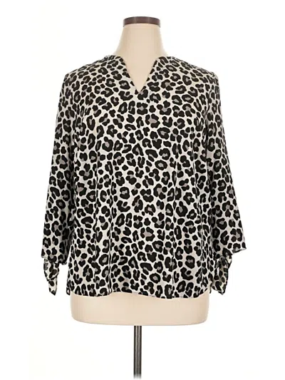 Pre-owned Michael Michael Kors Long Sleeve Blouse In White