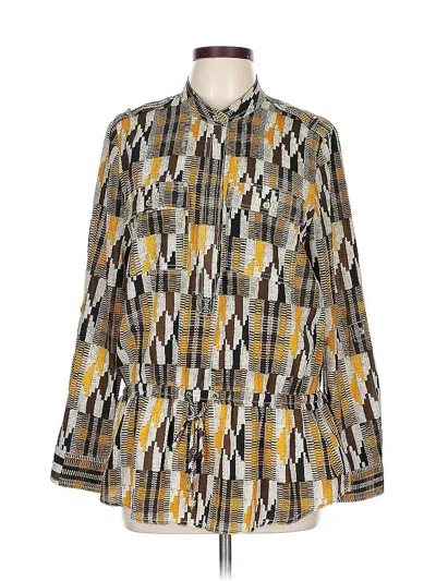 Pre-owned Michael Michael Kors Long Sleeve Blouse In Yellow