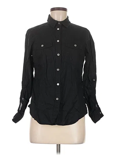 Pre-owned Michael Michael Kors Long Sleeve Button Down Shirt In Black