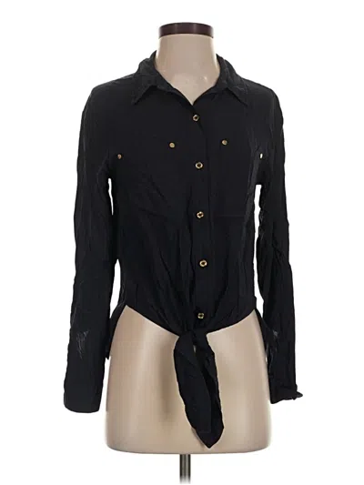 Pre-owned Michael Michael Kors Long Sleeve Button Down Shirt In Black