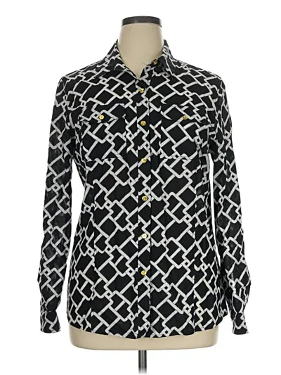 Pre-owned Michael Michael Kors Long Sleeve Button Down Shirt In Black
