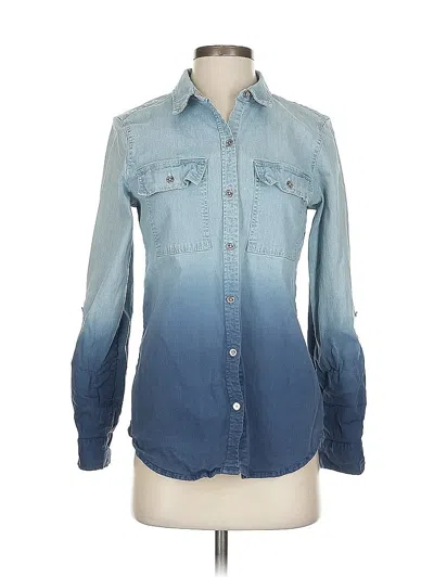 Pre-owned Michael Michael Kors Long Sleeve Button Down Shirt In Blue