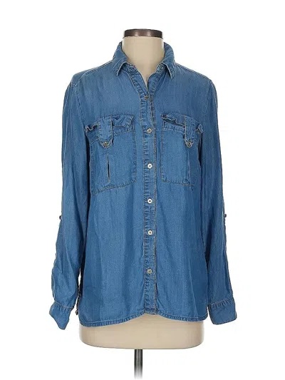 Pre-owned Michael Michael Kors Long Sleeve Button Down Shirt In Blue