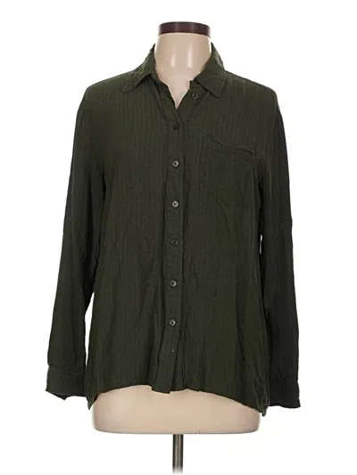 Pre-owned Michael Michael Kors Long Sleeve Button Down Shirt In Green