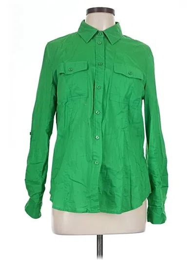 Pre-owned Michael Michael Kors Long Sleeve Button Down Shirt In Green