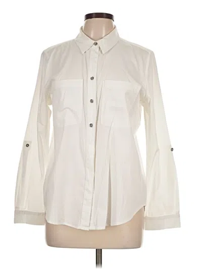 Pre-owned Michael Michael Kors Long Sleeve Button Down Shirt In Ivory