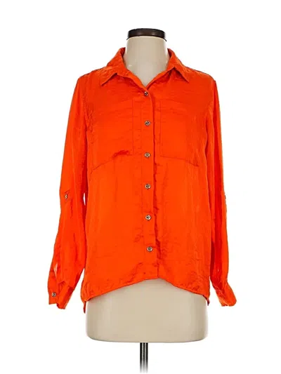 Pre-owned Michael Michael Kors Long Sleeve Button Down Shirt In Orange