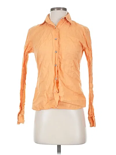 Pre-owned Michael Michael Kors Long Sleeve Button Down Shirt In Orange