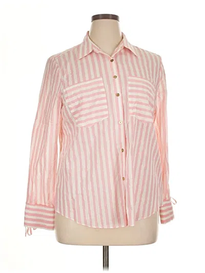 Pre-owned Michael Michael Kors Long Sleeve Button Down Shirt In Pink