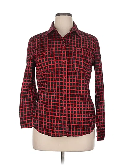 Pre-owned Michael Michael Kors Long Sleeve Button Down Shirt In Red