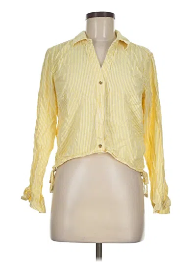 Pre-owned Michael Michael Kors Long Sleeve Button Down Shirt In Yellow