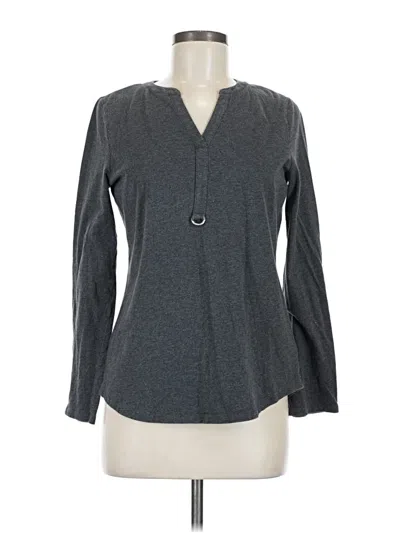 Pre-owned Michael Michael Kors Long Sleeve Henley Shirt In Gray