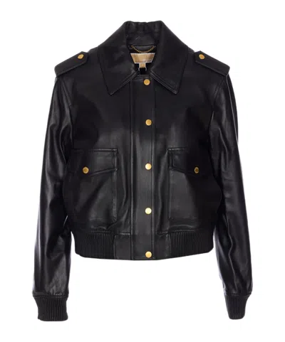 Michael Michael Kors Long Sleeve Leather Jacket