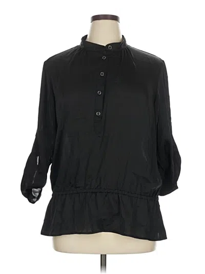 Pre-owned Michael Michael Kors Long Sleeve Polo Shirt In Black