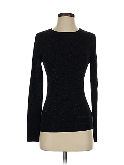 Pre-owned Michael Michael Kors Long Sleeve Top Black Boatneck Tops