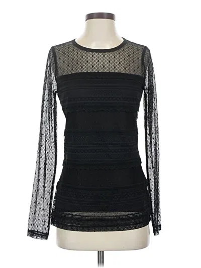 Pre-owned Michael Michael Kors Long Sleeve Top Black Boatneck Tops