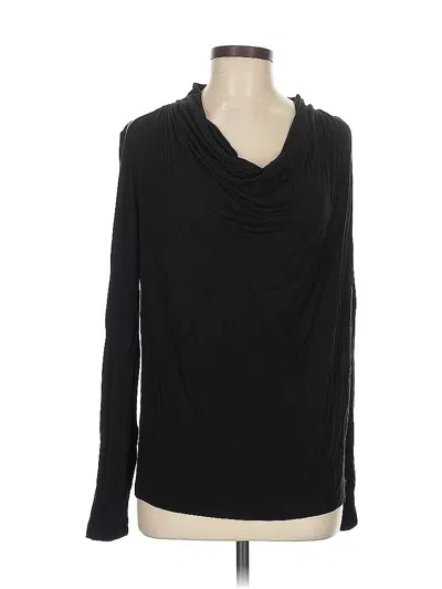 Pre-owned Michael Michael Kors Long Sleeve Top Black Cowl Neck Tops