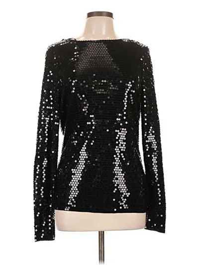 Michael Michael Kors Long Sleeve Top Black Keyhole Neckline Tops