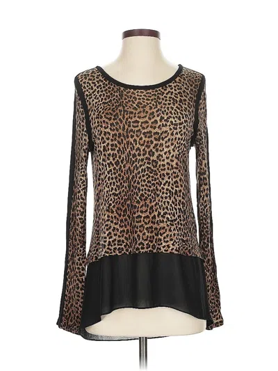 Pre-owned Michael Michael Kors Long Sleeve Top Black Square Neckline Tops