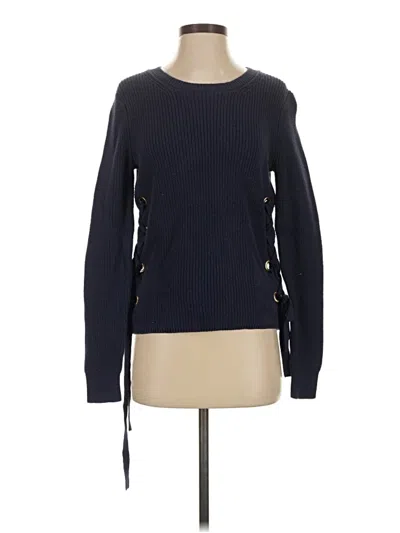 Pre-owned Michael Michael Kors Long Sleeve Top Blue Boatneck Tops