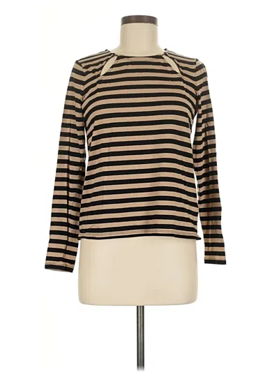 Pre-owned Michael Michael Kors Long Sleeve Top Brown Turtleneck Tops