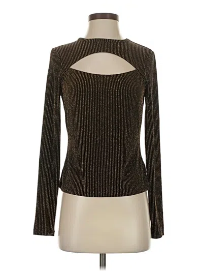 Michael Michael Kors Long Sleeve Top Brown Turtleneck Tops In Green