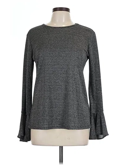 Pre-owned Michael Michael Kors Long Sleeve Top Gray Crew Neck Tops