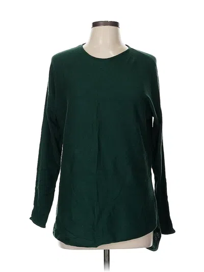 Pre-owned Michael Michael Kors Long Sleeve Top Green Crew Neck Tops