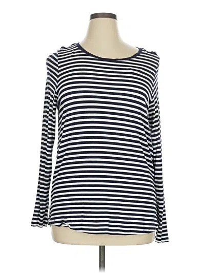 Pre-owned Michael Michael Kors Long Sleeve Top Ivory Boatneck Tops In White