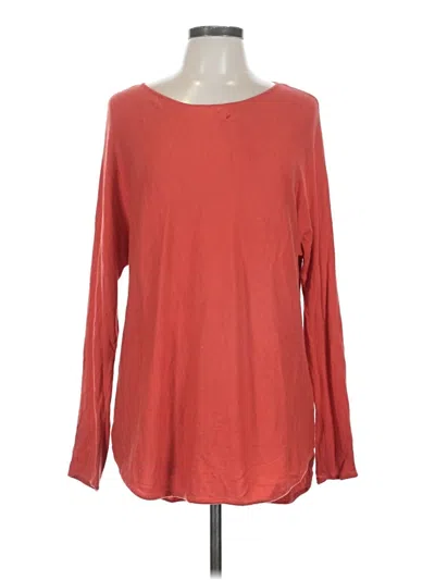 Pre-owned Michael Michael Kors Long Sleeve Top Red Boatneck Tops